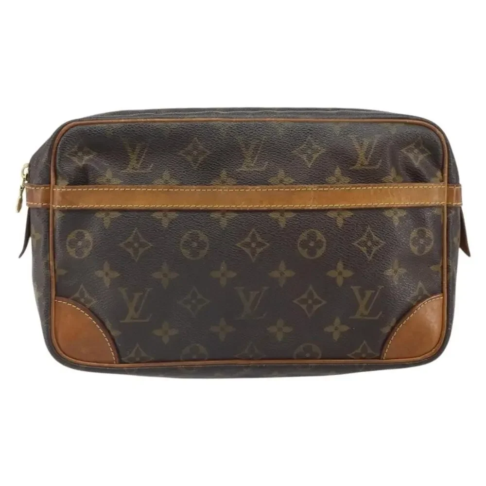 Louis Vuitton Monogram Compiegne 28 Clutch Bag Brown